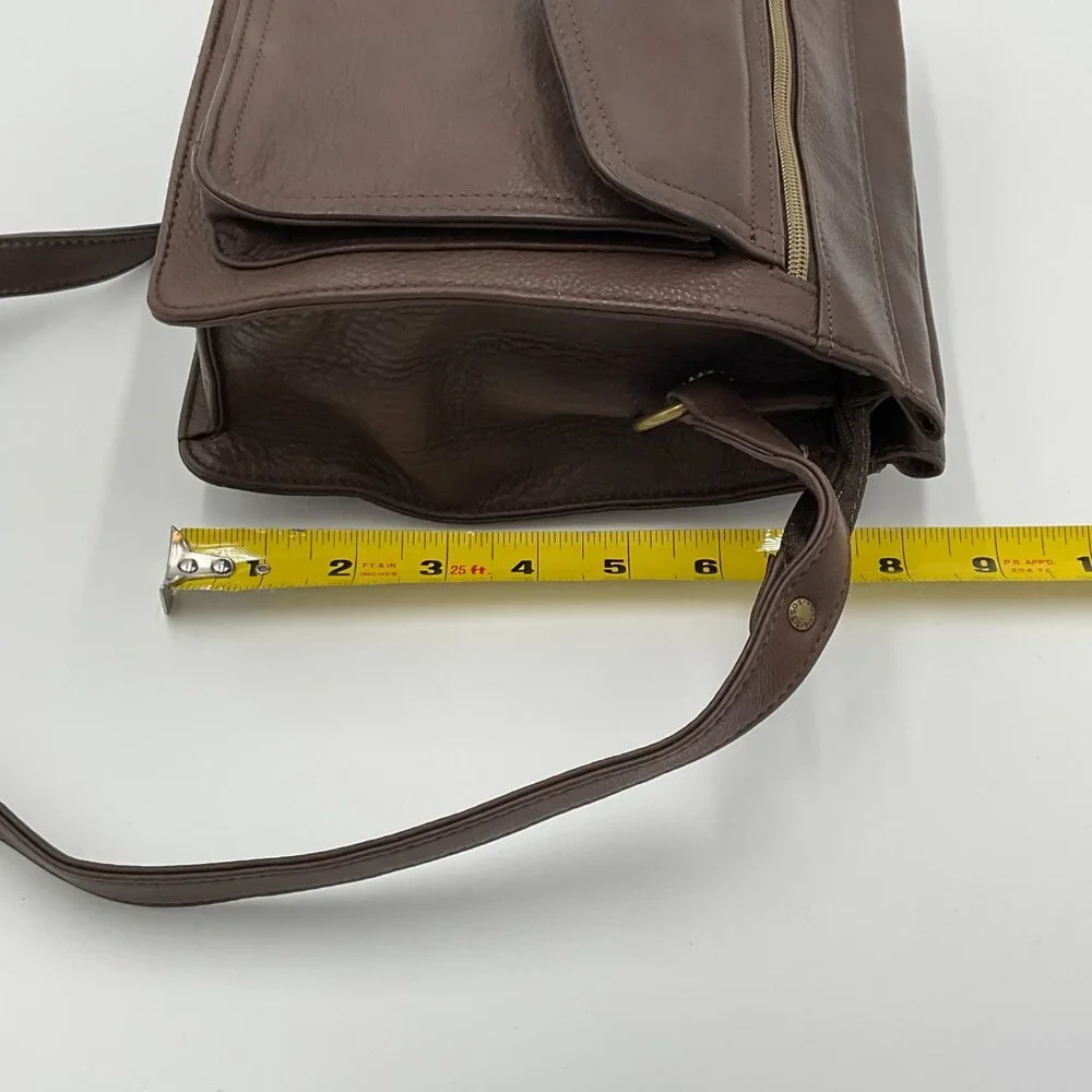 Fossil Brown Boho Leather Bag 75082 Classic Crossbody Messenger Vintage 90s 1954